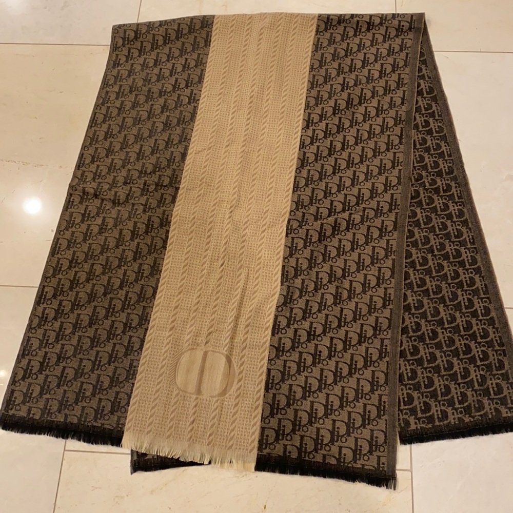 Christian Dior cashmere long scarf